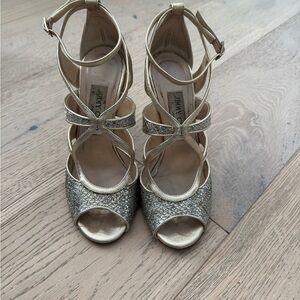 Jimmy Choo Gold and Silver Heels